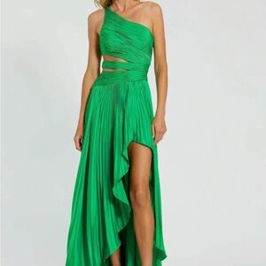 Mac Duggal Vibrant Green Asymmetrical Dress